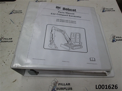 Bobcat E32 Compact Excavator S/N A94H11001-up  &  ACZN11001-up Parts Manual 6987273