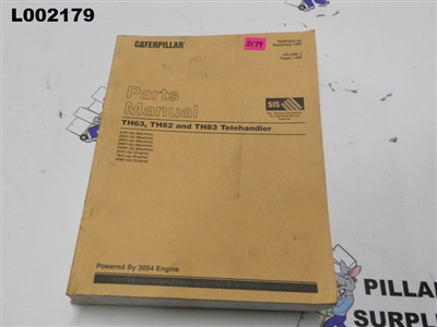 Caterpillar Parts Manual TH63, TH82, TH83 Telehandler Volume I SEBP2351-05