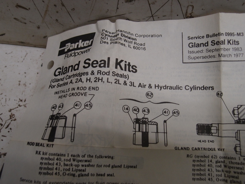 PARKER CYLINDER SERVICE/ROD SEAL KIT RK2AHL0551